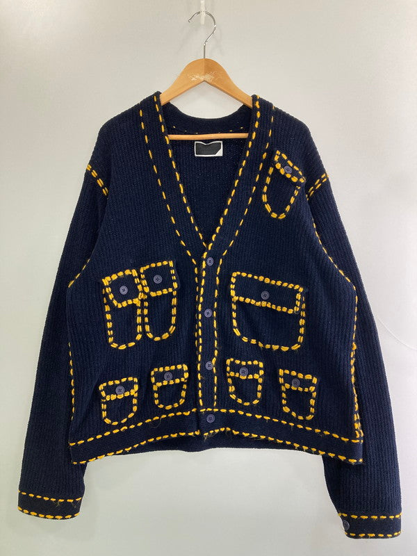 【中古品】【メンズ】 PHINGERIN フィンガリン PD-252-KN-02 PG1 POCKET CARDIGAN カーディガン 140-251230-zi-07-min サイズ：XL カラー：ネイビー 万代Net店
