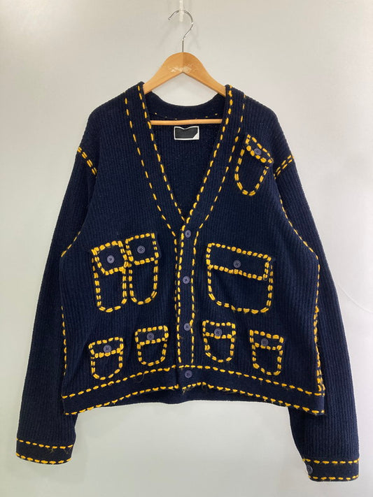 【中古品】【メンズ】 PHINGERIN フィンガリン PD-252-KN-02 PG1 POCKET CARDIGAN カーディガン 140-251230-zi-07-min サイズ：XL カラー：ネイビー 万代Net店