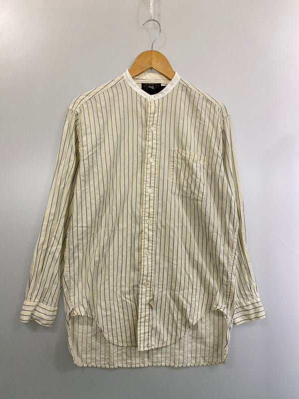 【現状渡し品】【メンズ】 RRL ダブルアールエル 90'S 三つ星 ノーカラー ストライプシャツ トップス 145-251227-zi-08-min サイズ：S 万代Net店