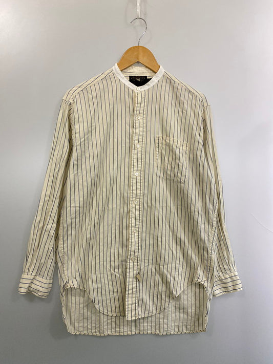 【現状渡し品】【メンズ】 RRL ダブルアールエル 90'S 三つ星 ノーカラー ストライプシャツ トップス 145-251227-zi-08-min サイズ：S 万代Net店