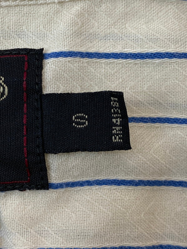 【現状渡し品】【メンズ】 RRL ダブルアールエル 90'S 三つ星 ノーカラー ストライプシャツ トップス 145-251227-zi-08-min サイズ：S 万代Net店