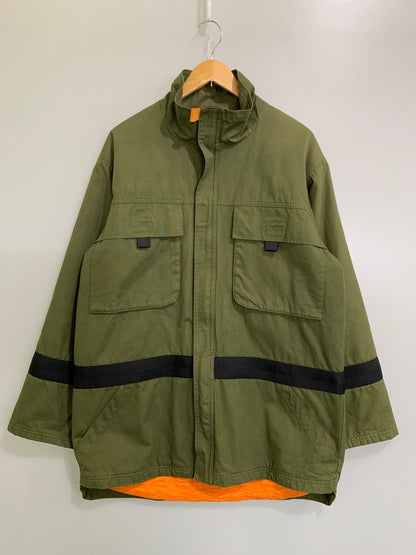【中古品】【メンズ】 MASSES マシス DUCK OVER SHELL JACKET ダック オーヴァー シェル ジャケット メンズアウター コットン 142-260106-em-04-min サイズ：M カラー：オリーブグリーン 万代Net店