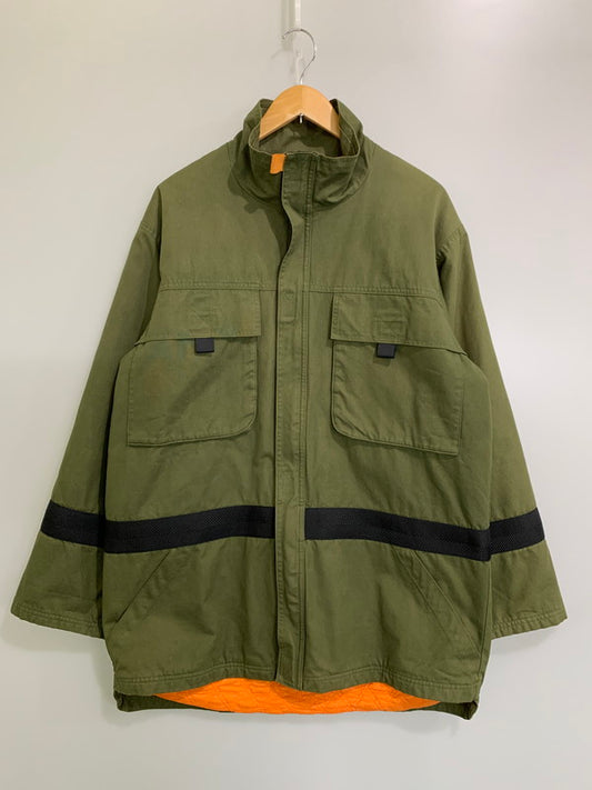 【中古品】【メンズ】 MASSES マシス DUCK OVER SHELL JACKET ダック オーヴァー シェル ジャケット メンズアウター コットン 142-260106-em-04-min サイズ：M カラー：オリーブグリーン 万代Net店