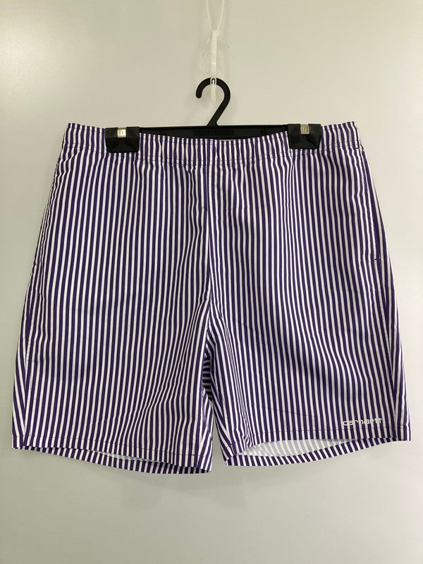 【中古美品】【メンズ】 CARHARTT WIP カーハートダブリューアイピー ISLAND SWIM STRIPE TRUNKS アイランド スイム ストライプ トランクス 153-251230-zi-44-min サイズ：XL カラー：パープル/ホワイト 万代Net店