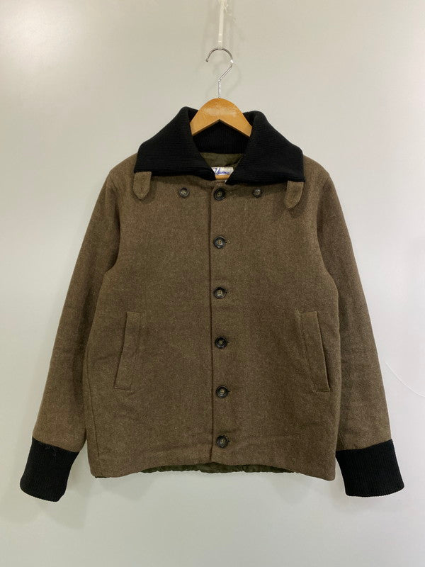 【中古品】【メンズ】 Yarmo ヤーモ ドンキーコート YAR-16AW 03 イギリス製 メンズ アウター ウール 裏地キルティング 141-260106-em-11-min サイズ：38 カラー：ダークブラウン 万代Net店