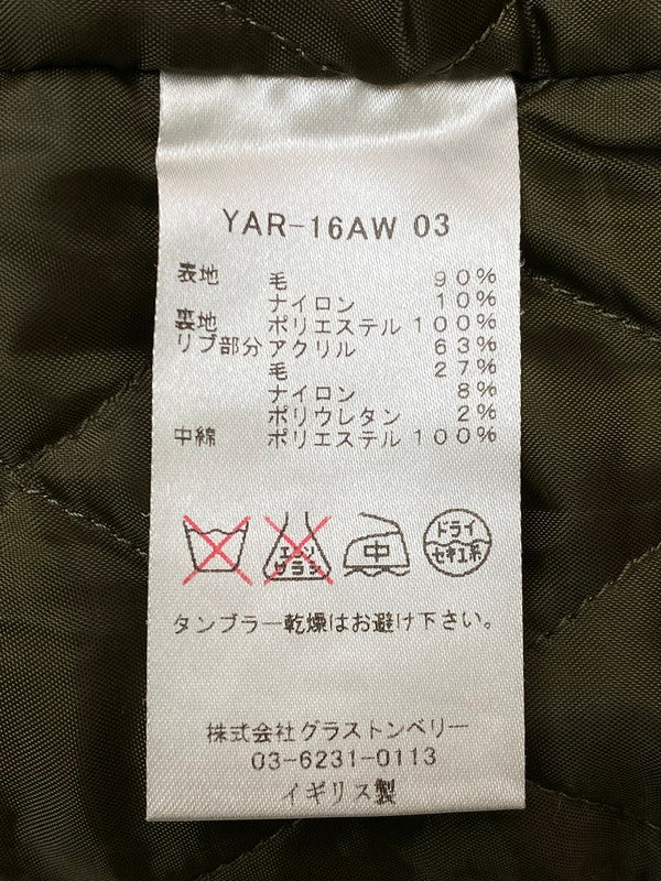 【中古品】【メンズ】 Yarmo ヤーモ ドンキーコート YAR-16AW 03 イギリス製 メンズ アウター ウール 裏地キルティング 141-260106-em-11-min サイズ：38 カラー：ダークブラウン 万代Net店