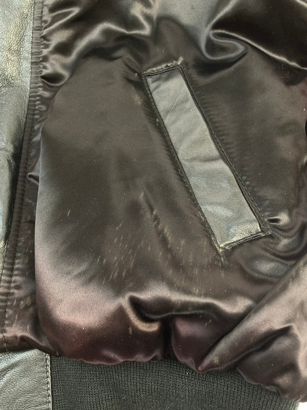 【中古品】【メンズ】 JEFF HAMILTON ジェフ ハミルトン CHICAGO BULLS LEATHER JACKET シカゴ ブルズ レザージャケット 146-251230-zi-01-min サイズ：L カラー：ブラック/レッド/ホワイト 万代Net店