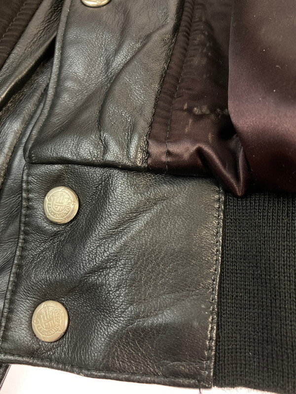 【中古品】【メンズ】 JEFF HAMILTON ジェフ ハミルトン CHICAGO BULLS LEATHER JACKET シカゴ ブルズ レザージャケット 146-251230-zi-01-min サイズ：L カラー：ブラック/レッド/ホワイト 万代Net店