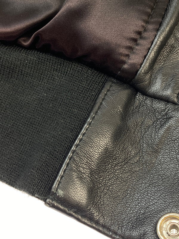 【中古品】【メンズ】 JEFF HAMILTON ジェフ ハミルトン CHICAGO BULLS LEATHER JACKET シカゴ ブルズ レザージャケット 146-251230-zi-01-min サイズ：L カラー：ブラック/レッド/ホワイト 万代Net店