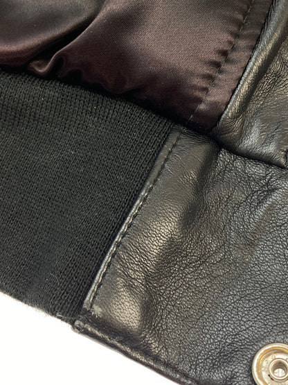 【中古品】【メンズ】 JEFF HAMILTON ジェフ ハミルトン CHICAGO BULLS LEATHER JACKET シカゴ ブルズ レザージャケット 146-251230-zi-01-min サイズ：L カラー：ブラック/レッド/ホワイト 万代Net店
