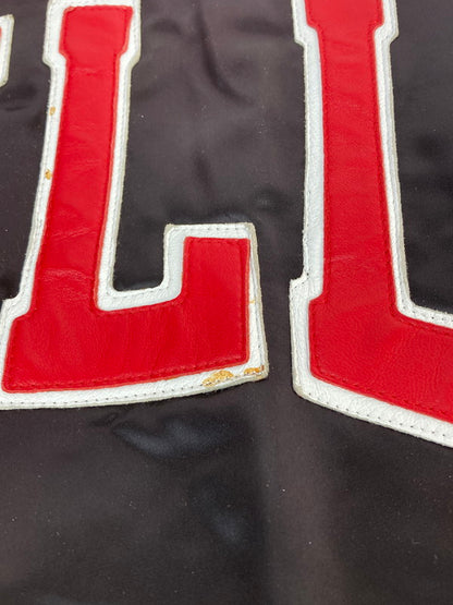 【中古品】【メンズ】 JEFF HAMILTON ジェフ ハミルトン CHICAGO BULLS LEATHER JACKET シカゴ ブルズ レザージャケット 146-251230-zi-01-min サイズ：L カラー：ブラック/レッド/ホワイト 万代Net店
