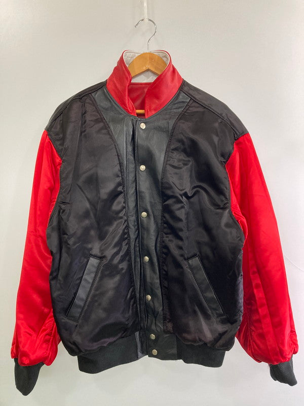 【中古品】【メンズ】 JEFF HAMILTON ジェフ ハミルトン CHICAGO BULLS LEATHER JACKET シカゴ ブルズ レザージャケット 146-251230-zi-01-min サイズ：L カラー：ブラック/レッド/ホワイト 万代Net店