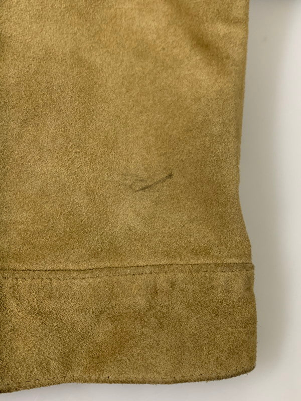 【中古品】【メンズ】 OLD GAP オールドギャップ SUEDE LEATHER TRUCKER JACKET スエード レザー トラッカージャケット アウター 146-260107-kk-25-min サイズ：表記なし 下記参照 カラー：ベージュ 万代Net店
