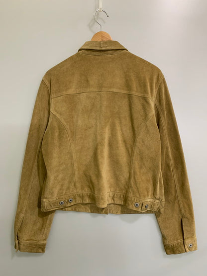 【中古品】【メンズ】 OLD GAP オールドギャップ SUEDE LEATHER TRUCKER JACKET スエード レザー トラッカージャケット アウター 146-260107-kk-25-min サイズ：表記なし 下記参照 カラー：ベージュ 万代Net店