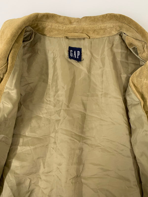 【中古品】【メンズ】 OLD GAP オールドギャップ SUEDE LEATHER TRUCKER JACKET スエード レザー トラッカージャケット アウター 146-260107-kk-25-min サイズ：表記なし 下記参照 カラー：ベージュ 万代Net店