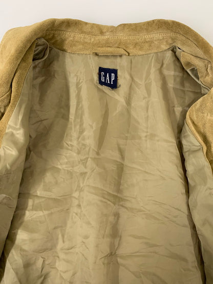【中古品】【メンズ】 OLD GAP オールドギャップ SUEDE LEATHER TRUCKER JACKET スエード レザー トラッカージャケット アウター 146-260107-kk-25-min サイズ：表記なし 下記参照 カラー：ベージュ 万代Net店