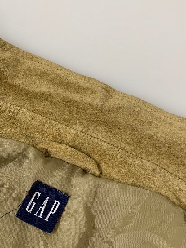 【中古品】【メンズ】 OLD GAP オールドギャップ SUEDE LEATHER TRUCKER JACKET スエード レザー トラッカージャケット アウター 146-260107-kk-25-min サイズ：表記なし 下記参照 カラー：ベージュ 万代Net店