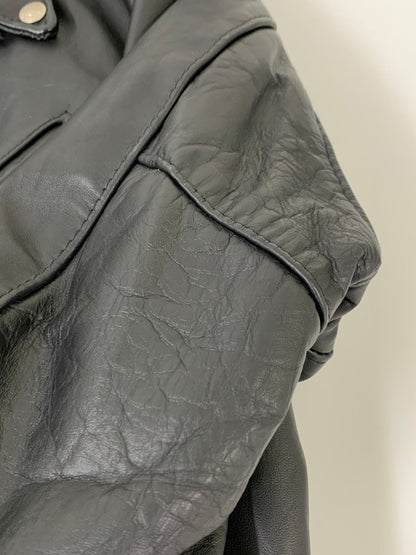 【中古品】【メンズ】 schott ショット 80-90's 618 LEATHER DOUBLE RIDERES JACKET 80-90年代 レザー ダブルライダースジャケット アウター 145-260107-kk-39-min サイズ：42 カラー：ブラック 万代Net店