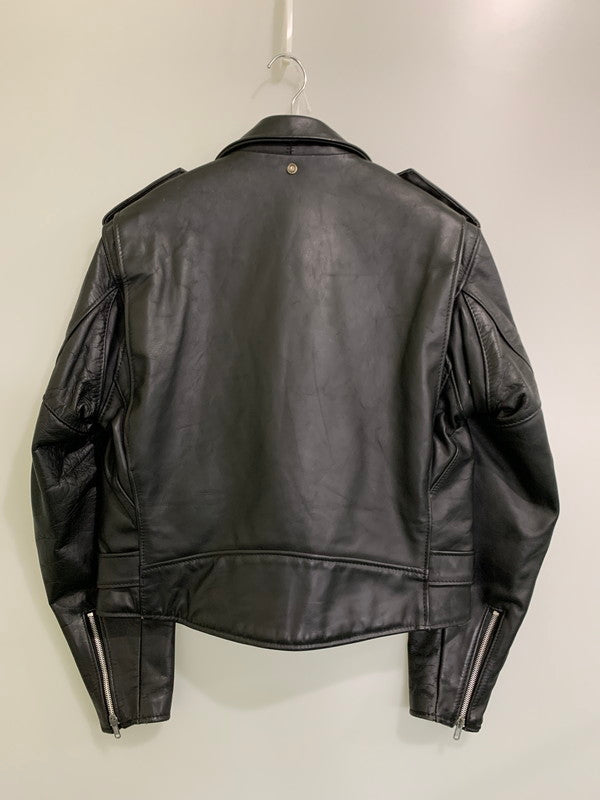 【中古品】【メンズ】 schott ショット 80-90's 618 LEATHER DOUBLE RIDERES JACKET 80-90年代 レザー ダブルライダースジャケット アウター 145-260107-kk-39-min サイズ：42 カラー：ブラック 万代Net店