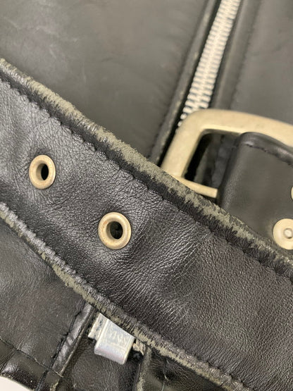 【中古品】【メンズ】 schott ショット 80-90's 618 LEATHER DOUBLE RIDERES JACKET 80-90年代 レザー ダブルライダースジャケット アウター 145-260107-kk-39-min サイズ：42 カラー：ブラック 万代Net店