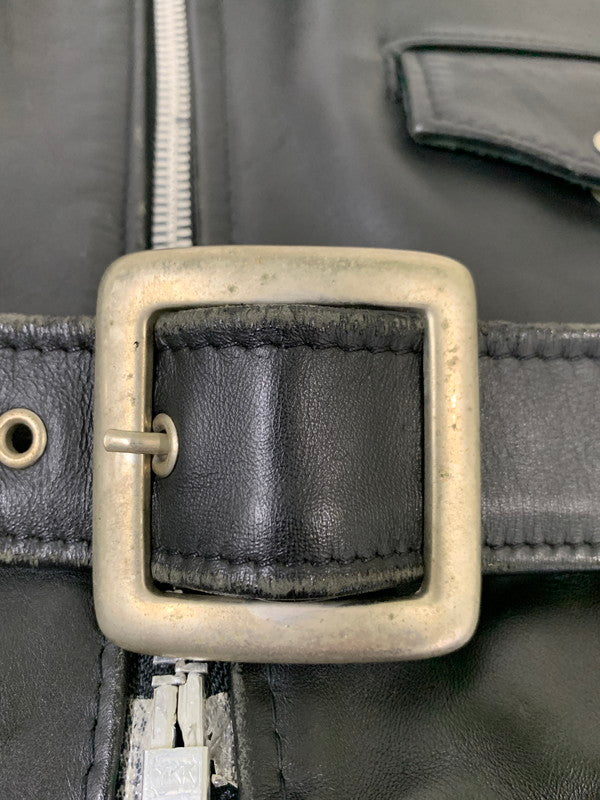 【中古品】【メンズ】 schott ショット 80-90's 618 LEATHER DOUBLE RIDERES JACKET 80-90年代 レザー ダブルライダースジャケット アウター 145-260107-kk-39-min サイズ：42 カラー：ブラック 万代Net店