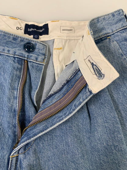 【中古品】【メンズ】 DESCENDANT ディセンダント DC-3 DENIM TROUSERS DC-3 デニムトラウザーズ ボトムス デニムパンツ 153-260107-kk-42-min サイズ：1 カラー：ライトインディゴ 万代Net店