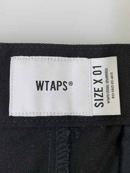 【中古品】【メンズ】 WTAPS ダブルタップス 23AW TRDT1802/TROUSERS/CTPL.TWILL TROUSERS CTPL. TWILL 232TQDT-PTM06 2タックトラウザーズ ボトムス パンツ 153-260107-kk-43-min サイズ：1 カラー：ブラック 万代Net店