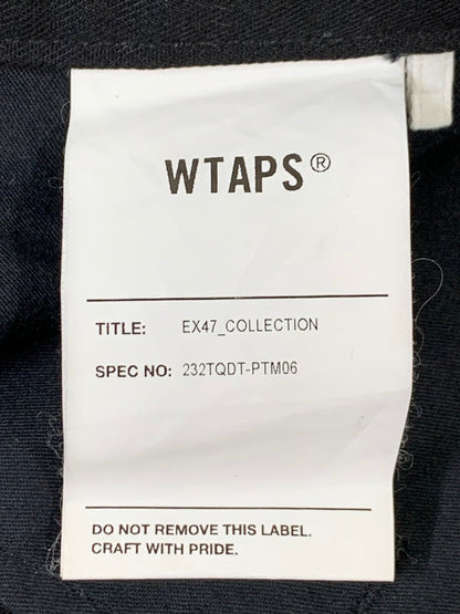 【中古品】【メンズ】 WTAPS ダブルタップス 23AW TRDT1802/TROUSERS/CTPL.TWILL TROUSERS CTPL. TWILL 232TQDT-PTM06 2タックトラウザーズ ボトムス パンツ 153-260107-kk-43-min サイズ：1 カラー：ブラック 万代Net店