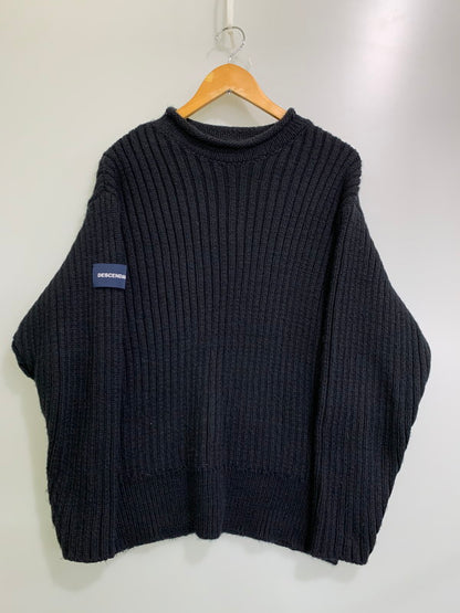 【中古品】【メンズ】 DESCENDANT ディセンダント 23AW DRAGNET RIB KNIT ドラグネット リブ ニット トップス セーター 142-260107-kk-27-min サイズ：2 カラー：チャコール 万代Net店