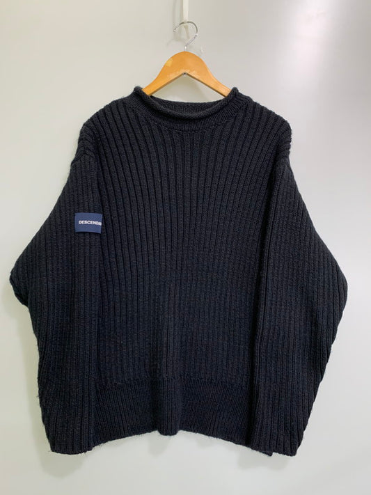 【中古品】【メンズ】 DESCENDANT ディセンダント 23AW DRAGNET RIB KNIT ドラグネット リブ ニット トップス セーター 142-260107-kk-27-min サイズ：2 カラー：チャコール 万代Net店