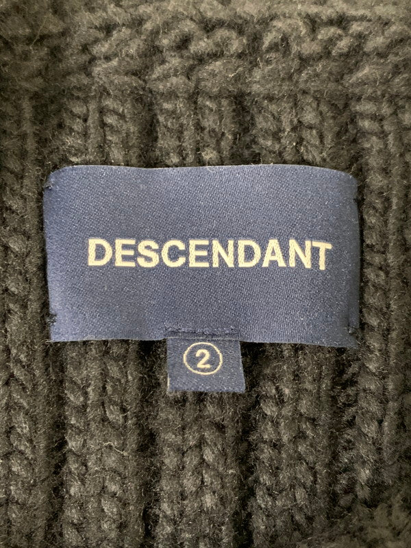 【中古品】【メンズ】 DESCENDANT ディセンダント 23AW DRAGNET RIB KNIT ドラグネット リブ ニット トップス セーター 142-260107-kk-27-min サイズ：2 カラー：チャコール 万代Net店