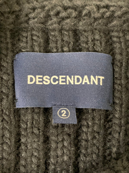 【中古品】【メンズ】 DESCENDANT ディセンダント 23AW DRAGNET RIB KNIT ドラグネット リブ ニット トップス セーター 142-260107-kk-27-min サイズ：2 カラー：チャコール 万代Net店