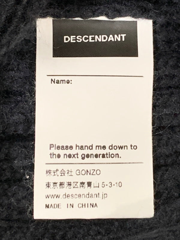 【中古品】【メンズ】 DESCENDANT ディセンダント 23AW DRAGNET RIB KNIT ドラグネット リブ ニット トップス セーター 142-260107-kk-27-min サイズ：2 カラー：チャコール 万代Net店