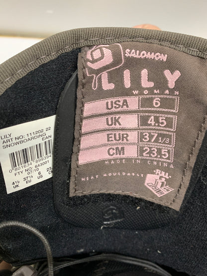 【現状渡し品】【レディース】 SALOMON LILY サロモン リリー スノーボードブーツ スノボ靴 レディース 23.5 118-260920-ta-02-min 万代Net店