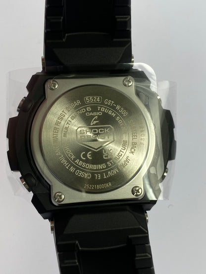 【中古美品】【メンズ】 CASIO カシオ G-SHOCK G-STEEL Mid Size Series GST-W300-1AJF TOUGH SOLAR ジーショック タフソーラー 腕時計 196-260107-kk-16-min カラー：ブラック/シルバー 万代Net店
