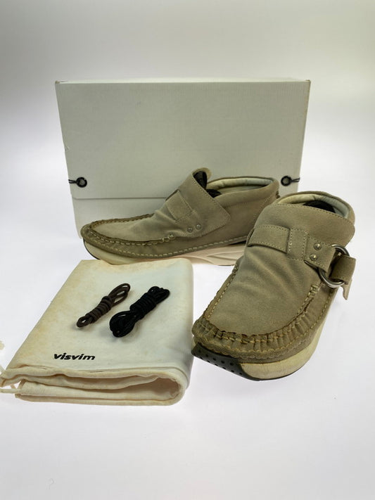 【中古品】【メンズ】 VISVIM ビズビム SKYNYRD DOUBLE RING MOCCASIN V03902V03 スキニード ダブルリング モカシン スニーカー 靴 163-260107-kk-11-min サイズ：9 カラー：SAND 万代Net店