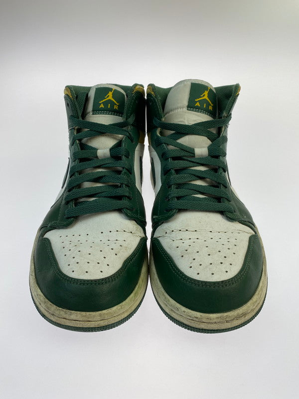 【現状渡し品】【メンズ】 NIKE ナイキ AIR JORDAN 1 MID SEATTLE SUPERSONICS 554724-371 エアジョーダン1 ミッド "シアトル・スーパーソニックス スニーカー メンズ シューズ 靴 160-260106-em-34-min サイズ：27.5cm カラー：グリーン 万代Net店