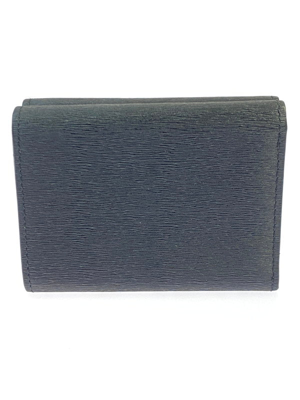 【中古品】【メンズ】 Paul Smith ポール・スミス COMPACT WALLET マーケトリーストライプラビット 三つ折り財布 200-260108-yn-08-min カラー：ブラック 万代Net店