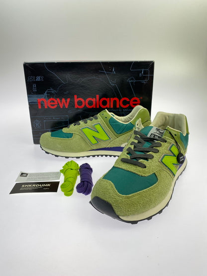 【未使用品】【メンズ】 NEW BALANCE ニューバランス × STRAY RATS ストレイ ラッツ 別注 コラボ ML574RAU スニーカー 靴 162-260107-kk-09-min カラー：GREEN 万代Net店