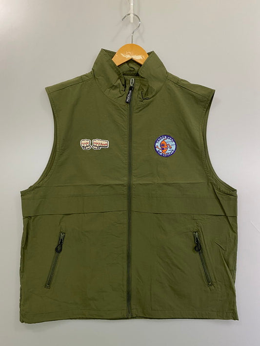 【中古美品】【メンズ】 TOY MACHINE トイマシーン MTMPJK3 OVERSIZE VEST オーバーサイズ ベスト トップス 142-260108-jt-11-min サイズ：XL カラー：オリーブ 万代Net店