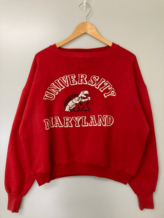 【現状渡し品】【メンズ】 HEALTHKNIT 90's COLLEGE SWEATSHIRT ヘルスニット 90年代 カレッジ スウェットシャツ トレーナー トップス 146-260108-yn-27-min サイズ：L カラー：レッド 万代Net店