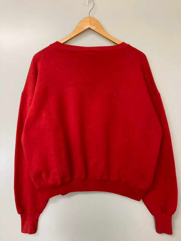 【現状渡し品】【メンズ】 HEALTHKNIT 90's COLLEGE SWEATSHIRT ヘルスニット 90年代 カレッジ スウェットシャツ トレーナー トップス 146-260108-yn-27-min サイズ：L カラー：レッド 万代Net店