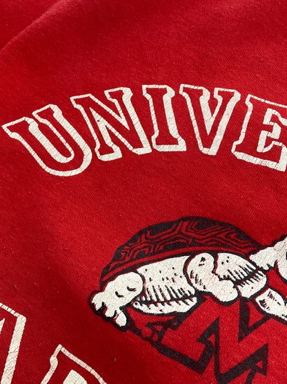 【現状渡し品】【メンズ】 HEALTHKNIT 90's COLLEGE SWEATSHIRT ヘルスニット 90年代 カレッジ スウェットシャツ トレーナー トップス 146-260108-yn-27-min サイズ：L カラー：レッド 万代Net店