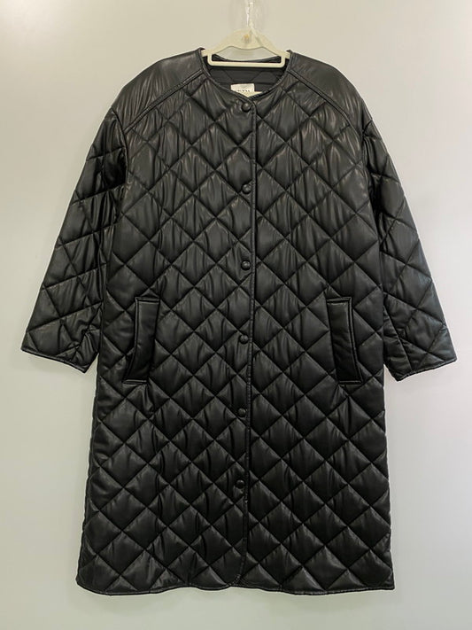 【中古品】【レディース】 ZARA ザラ QUILTING FAKE LEATHER JACKET キルティングフェイクレザージャケット 169-260320-zi-29-min サイズ：M カラー：ブラック 万代Net店