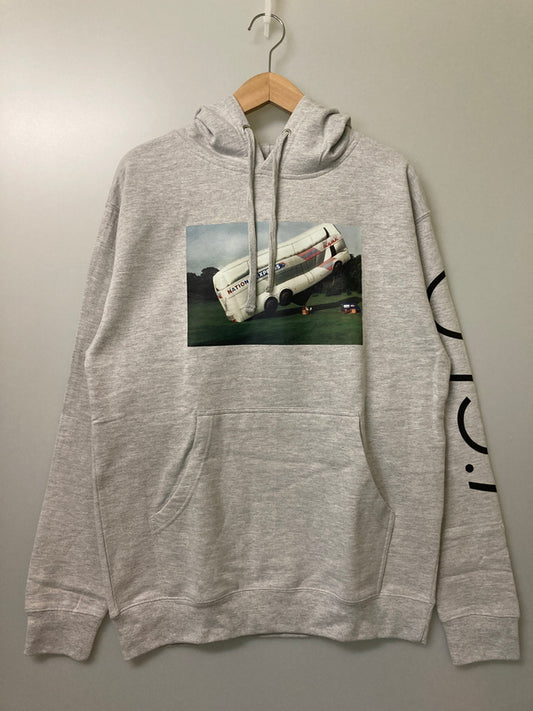【中古品】【メンズ】 ISLE SKATEBOARDS NATIONAL EXPRESS P/O HOODIE アイル プルオーバー フーディー パーカー トップス 142-260109-yn-02-min サイズ：M カラー：グレー 万代Net店