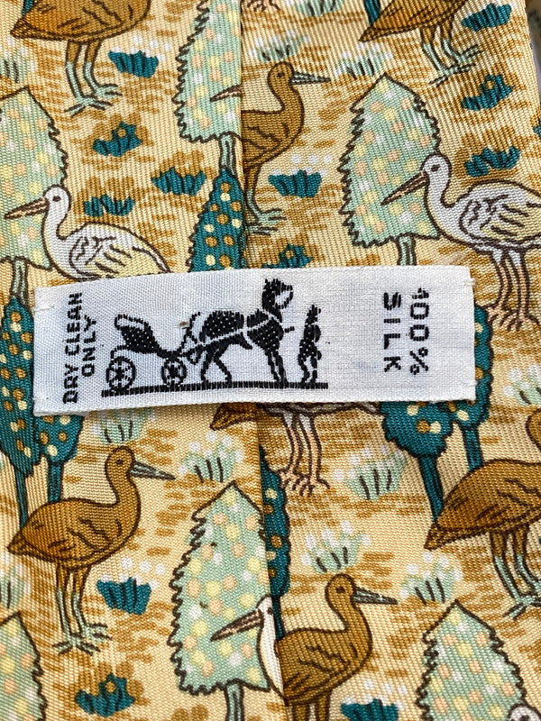 【中古品】【メンズ】 HERMES エルメス アヒル柄 ネクタイ 183-260110-zi-33-min カラー：マルチカラー 万代Net店