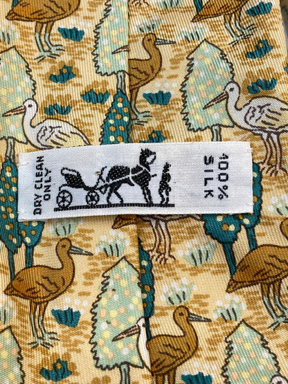 【中古品】【メンズ】 HERMES エルメス アヒル柄 ネクタイ 183-260110-zi-33-min カラー：マルチカラー 万代Net店