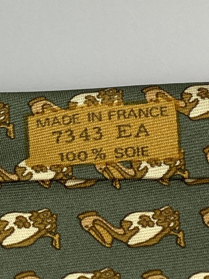 【中古品】【メンズ】 HERMES エルメス ペリカン柄　ネクタイ 183-260110-zi-34-min 万代Net店
