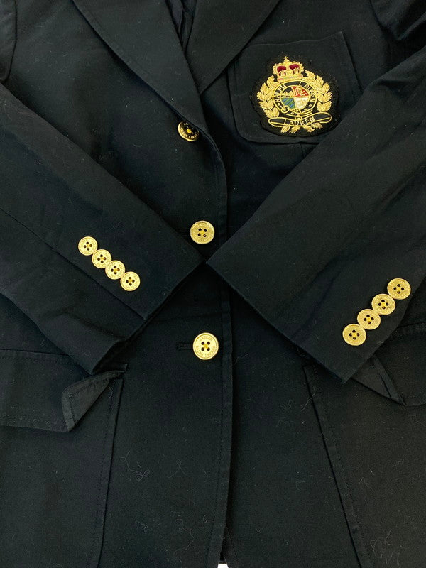 【中古品】【レディース】 LAUREN RALPH LAUREN ローレン ラルフ ローレン 紺ブレ、金ボタン TAILORED JACKET テーラードジャケット 169-260321-zi-40-min カラー：ブラック 万代Net店