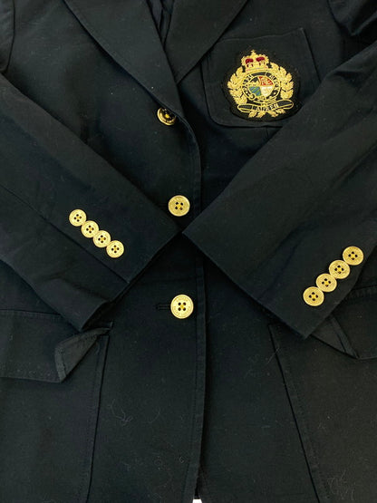 【中古品】【レディース】 LAUREN RALPH LAUREN ローレン ラルフ ローレン 紺ブレ、金ボタン TAILORED JACKET テーラードジャケット 169-260321-zi-40-min カラー：ブラック 万代Net店